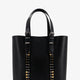 Leather shoulder bag with iconic studs