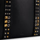 Leather shoulder bag with iconic studs