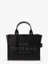 Leather shoulder bag with logo on the front