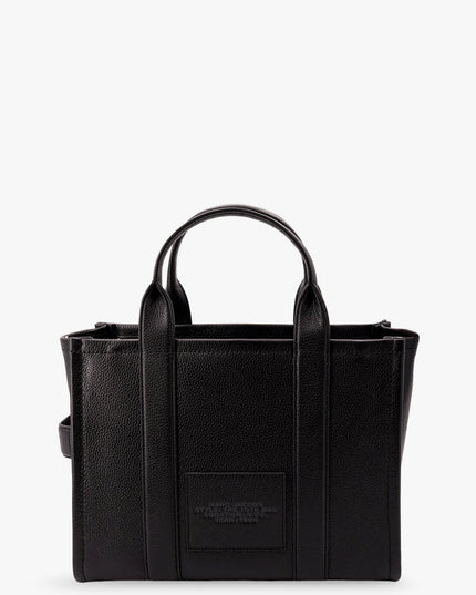 Leather shoulder bag with logo on the front