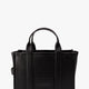 Leather shoulder bag with logo on the front