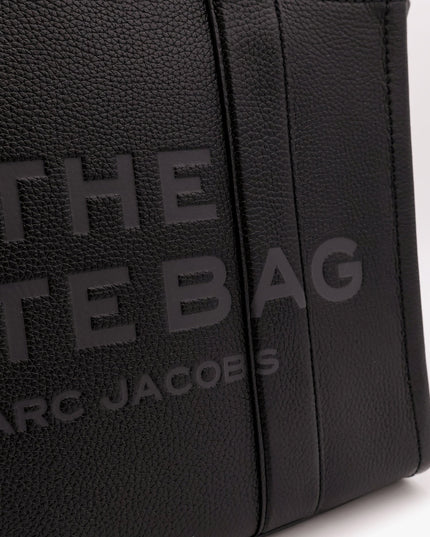 Leather shoulder bag with logo on the front