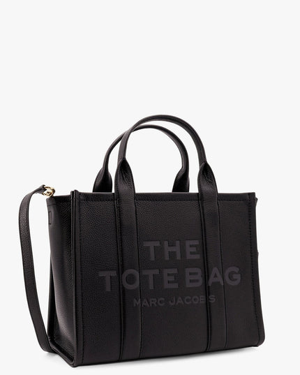 Leather shoulder bag with logo on the front