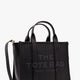 Leather shoulder bag with logo on the front