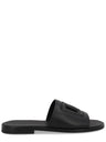 LEATHER SLIDE WITH LOGO