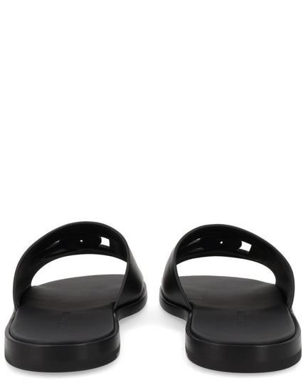 LEATHER SLIDE WITH LOGO