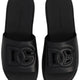 LEATHER SLIDE WITH LOGO