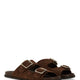 LEATHER SLIDER SANDAL