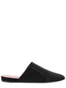 LEATHER SLIPPER WITH RHINESTONES