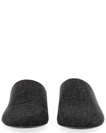LEATHER SLIPPER WITH RHINESTONES