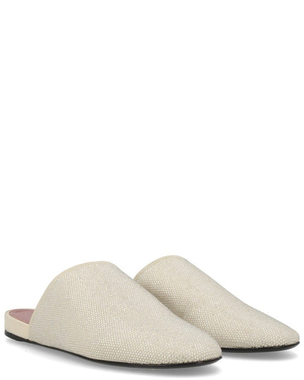 LEATHER SLIPPER WITH RHINESTONES