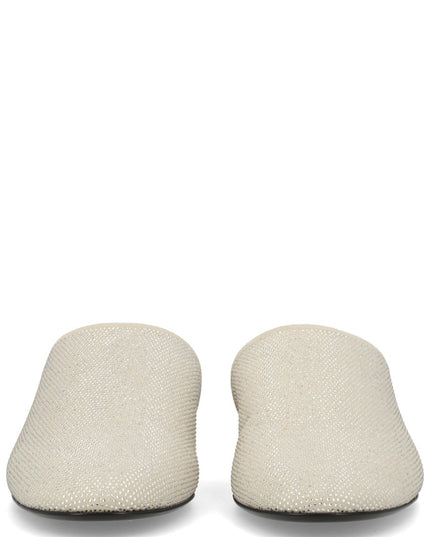 LEATHER SLIPPER WITH RHINESTONES