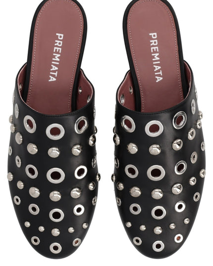 LEATHER SLIPPER WITH STUDS