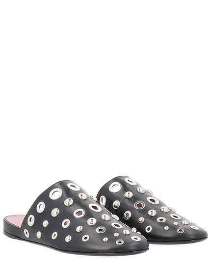 LEATHER SLIPPER WITH STUDS