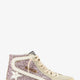 Leather sneakers with all-over glitter detail