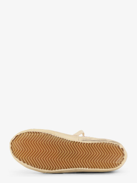 Leather sneakers with all-over glitter detail