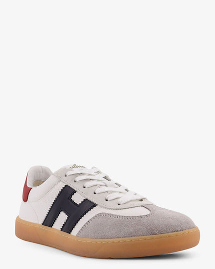 Leather sneakers with suede inserts
