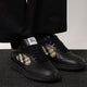 Leather sneakers with Traditional Check inserts