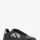 Leather sneakers with Traditional Check inserts