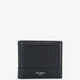 Leather wallet with woven pattern
