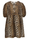 Leopard poplin dress