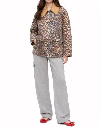 LEOPARD PRINT MIDI JACKET