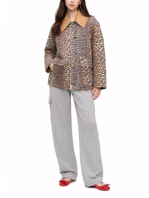 LEOPARD PRINT MIDI JACKET