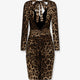 Leopard print short charmeuse dress