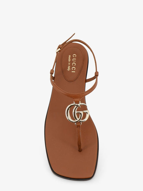 Lifford leather sandals with metal GG logo