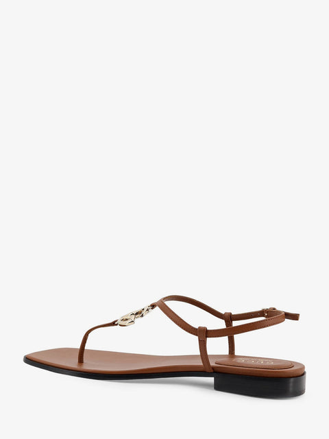Lifford leather sandals with metal GG logo