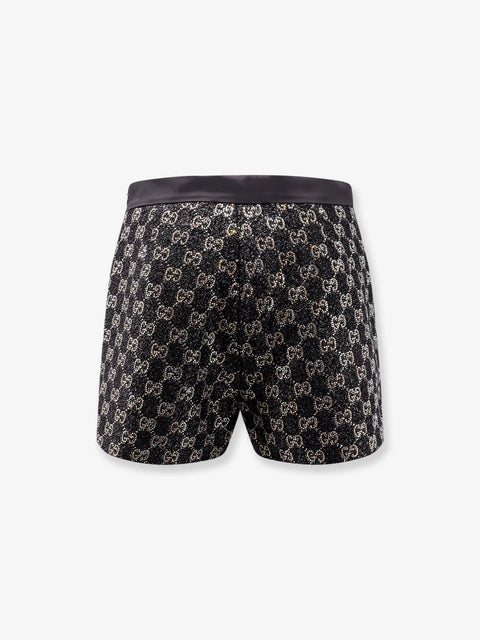 Lightweight Lamé Wool Tweed Shorts