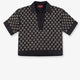 Lightweight lamé wool tweed top