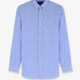 Linen shirt with embroidered logo on the front