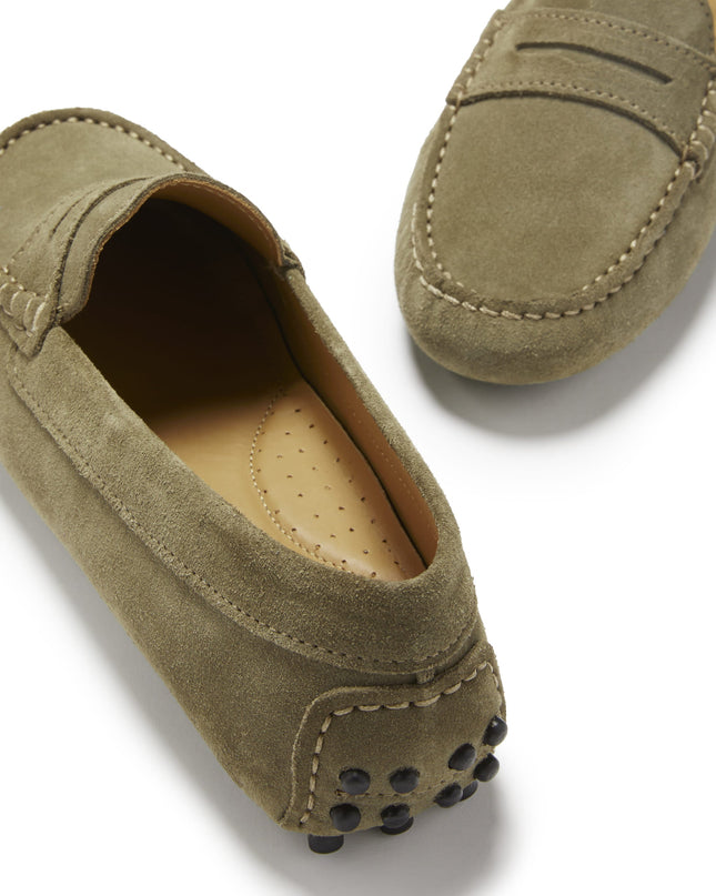 Hugs & Co. Penny Driving Loafers – Truffle Wildleder