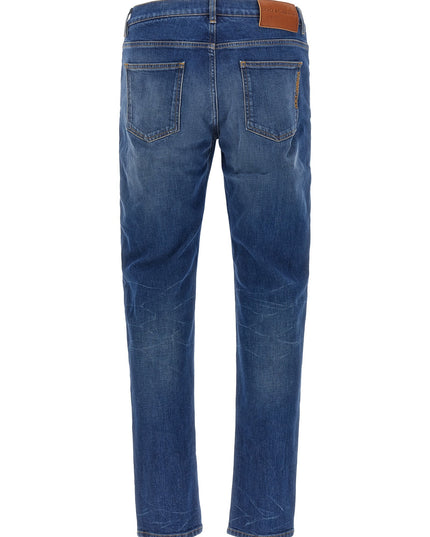 Logo embroidery jeans