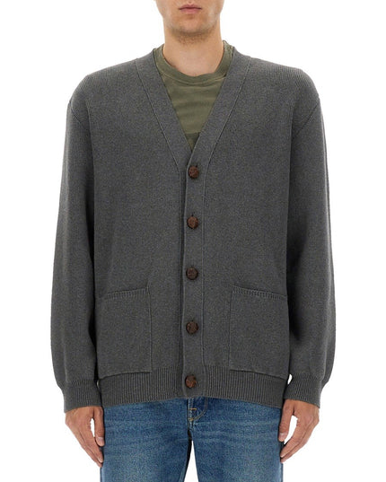 LOGO LAPEL CARDIGAN