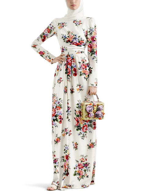 LONG DRESS WITH FLORAL PRINT
