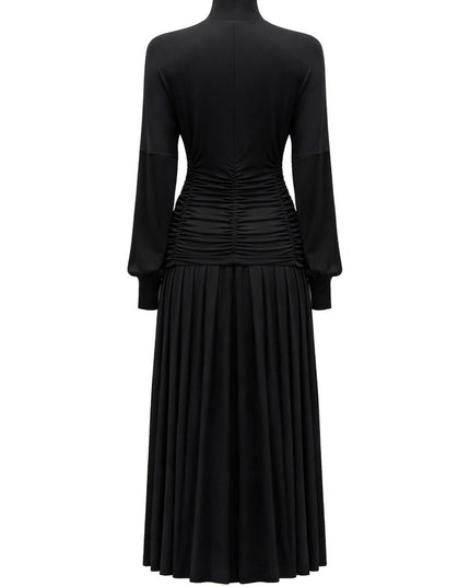 LONG DRESS WITH HIGH NECK
