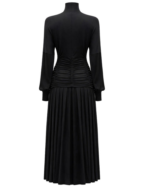 LONG DRESS WITH HIGH NECK