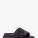Low leather sandals with FF jacquard insert