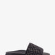 Low leather sandals with FF jacquard insert