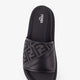 Low leather sandals with FF jacquard insert