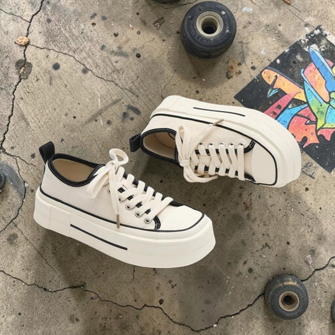 Low-Top Casual Flat Canvas Shoes