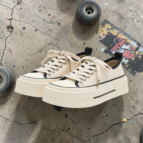Low-Top Casual Flat Canvas Shoes