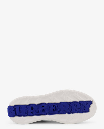 Low-top leather sneakers with Check inserts