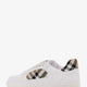 Low-top leather sneakers with Check inserts
