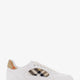 Low-top leather sneakers with Check inserts