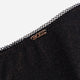 Lurex thong tripack with lace trim