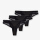 Lurex thong tripack with lace trim