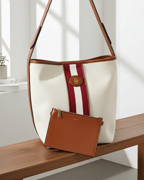 BALLY SIGN Stripe Shoulder Bag